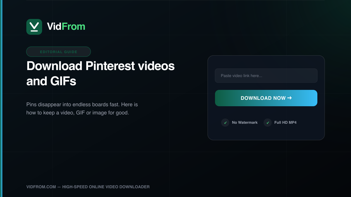 Download Pinterest videos and GIFs