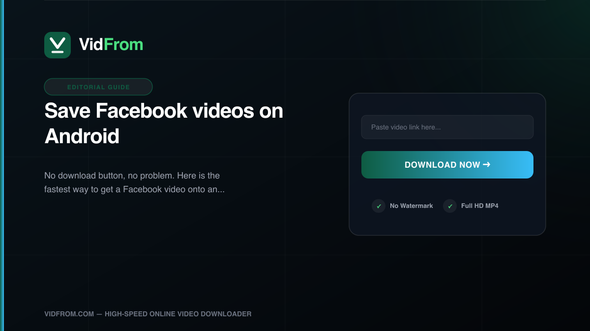Save Facebook videos on Android